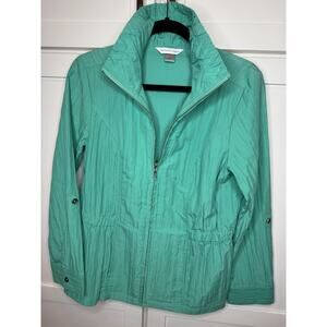 Christopher & Banks Women's Jacket Light Green Full Zip Size S Casual